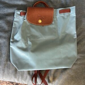 Longchamp Blue and Brown Bag